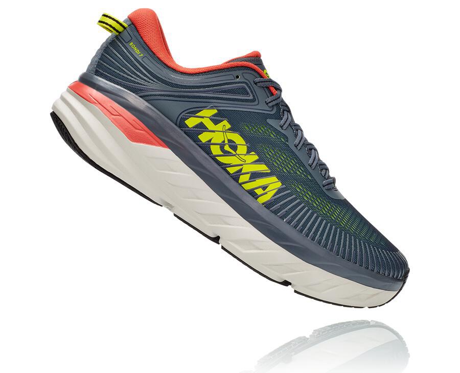 Zapatillas Running Hoka One One Hombre - Bondi 7 - Azul Marino - VRS703849